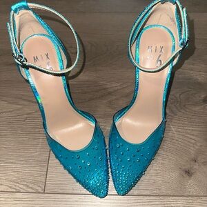 Mix No. 6 Blue Embellished Heels